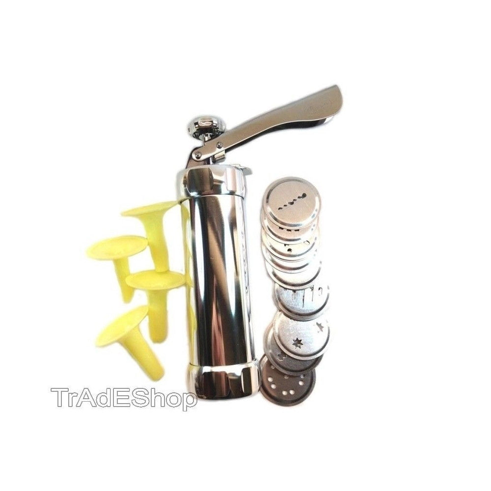 Trade Shop - Macchina Siringa Per Biscotti Dolci Fatti In Casa Cucina Cake Design + Formine -