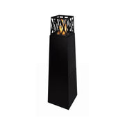 Camino a bioetanolo Arese, Caminetto ecologico, Focolare senza fumo, Riscaldatore ad etanolo, Made in Italy, 40x40 h146 cm, Nero