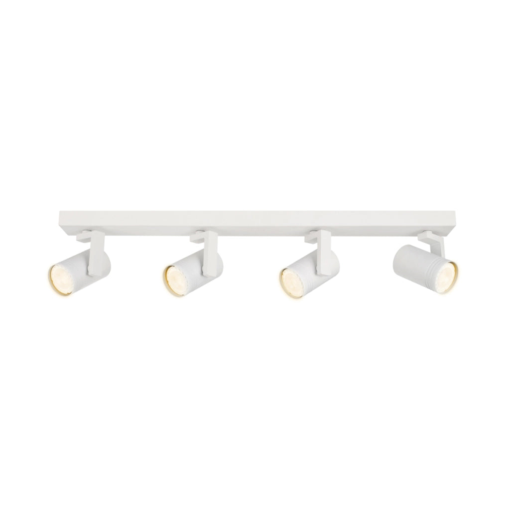 Spot soffitto moderno 4 luci bianco orientabile GU10 Italux