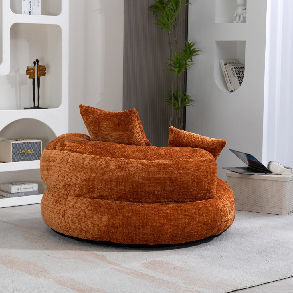 Divano Poltrona Gaming Singolo ¨C MINIMAL ¨C Arancione, Chenille, Cuscini, Indoor & Outdoor
