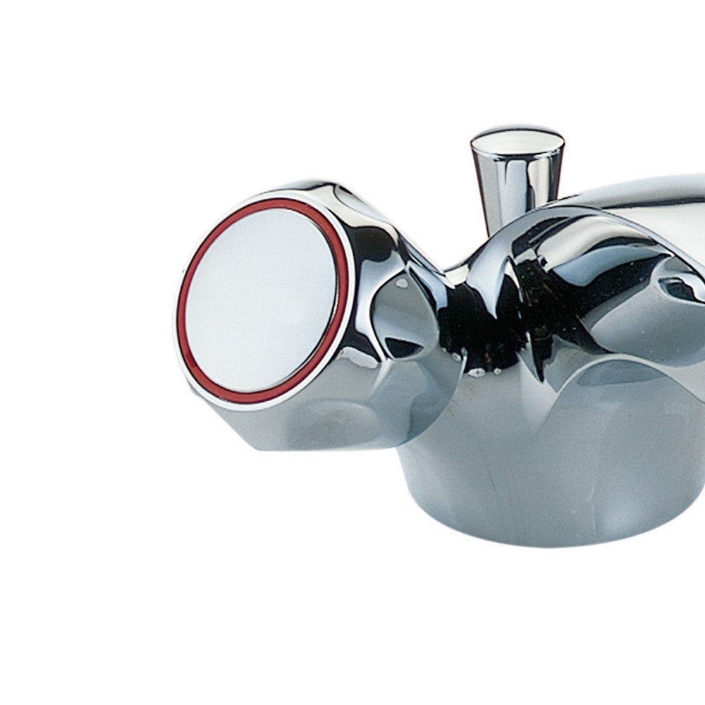 Rubinetto monoforo bidet scudetto cromato