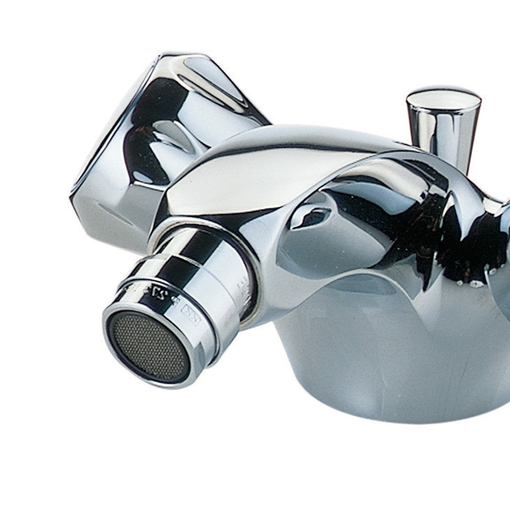Rubinetto monoforo bidet scudetto cromato