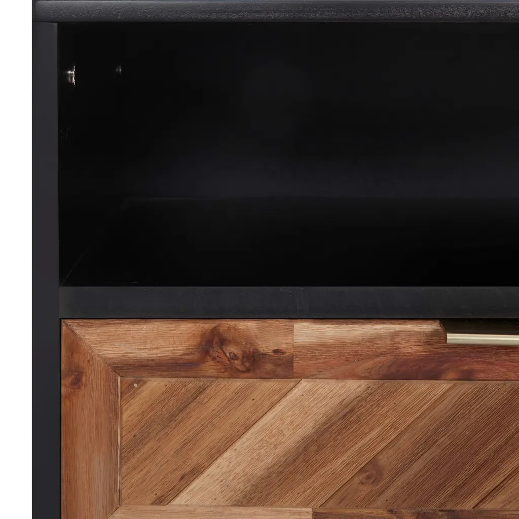 Mobile Porta TV-Credenza per TV 100x35x45 cm in Legno Massello di Acacia e MDF