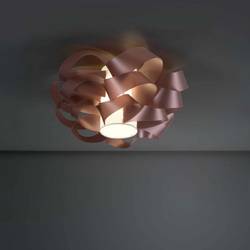 Plafoniera due luci CLOUD Rosa diametro 75x h36 cm