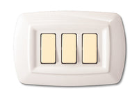 tondo' placca mod.magic termoplastica a 3posti color bianca cod:ferx.16780