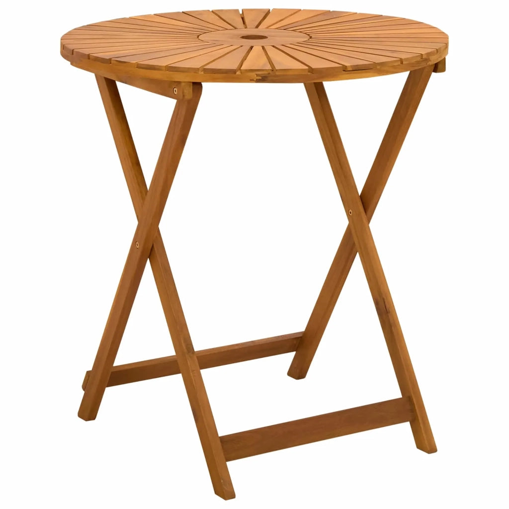 Tavolo da Giardino Pieghevole Naturale Ø70 x 75 cm 42024979