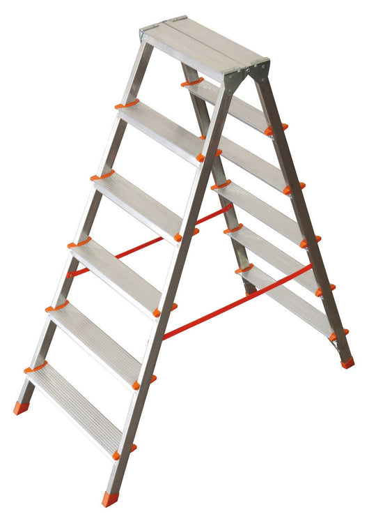 scala alluminio doppia salita 6 gradini cod:ferx.16781