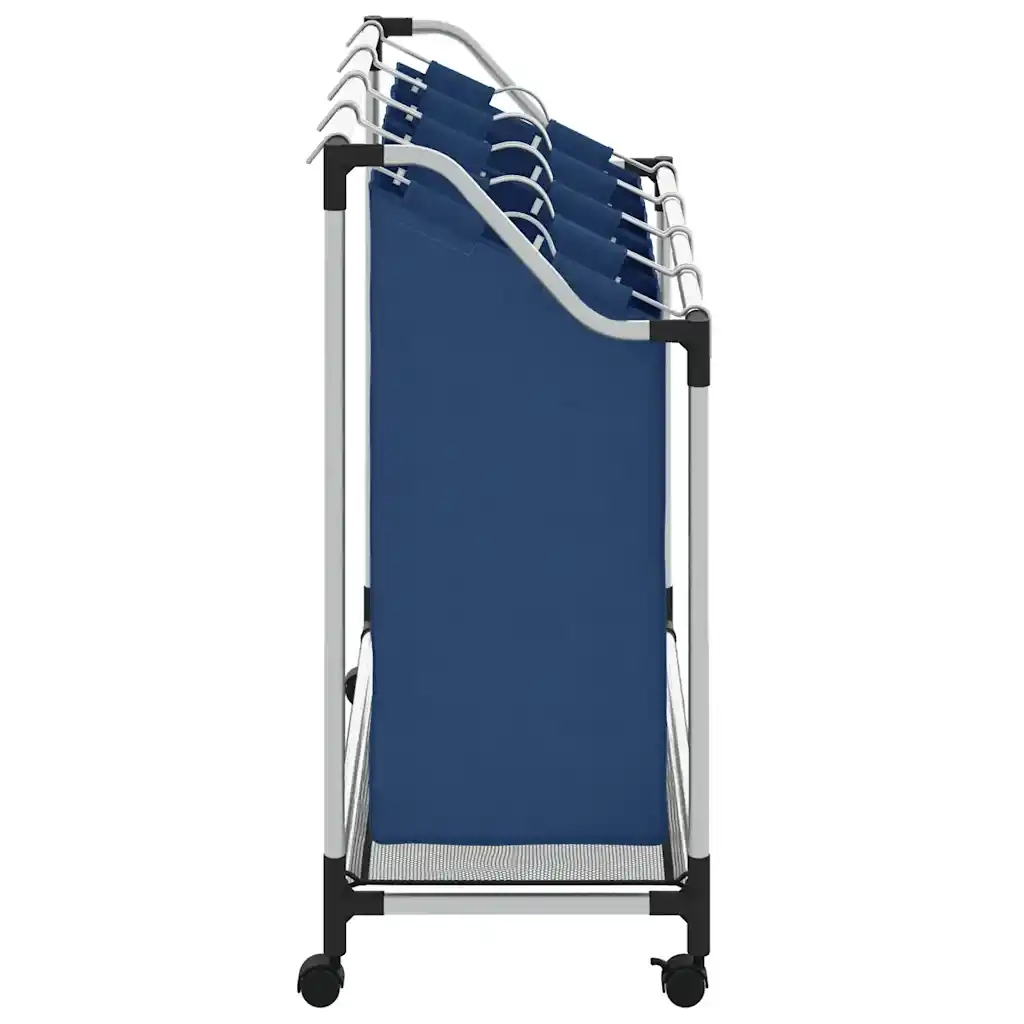 Portabiancheria con 4 Scomparti in Acciaio Blu cod mxl 48442
