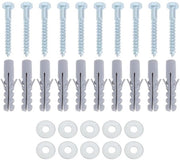 Set completo di viti autoalimentanti M8 x 60mm per muratura in pietra e mattoni con bullone e anello - 20 pezzi per decorazione di giardino e casa