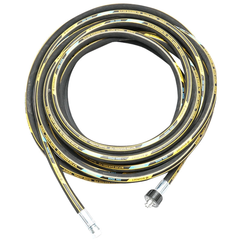 Rotolo da 10 m di tubo flessibile per lavanderia DN8 2SN con spina 22x1,5 mm e raccordo da 3/8 alle estremità