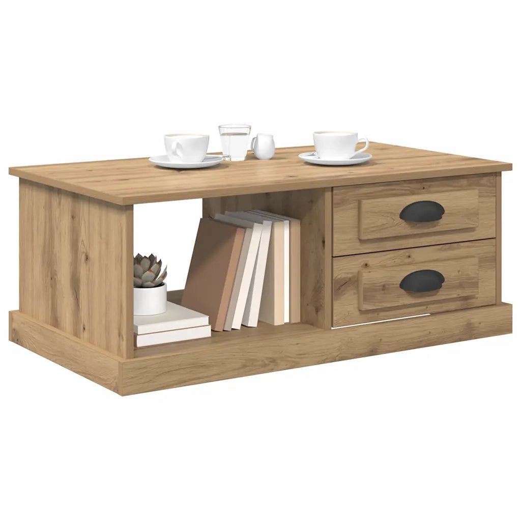 Tavolino da salotto Rovere artigianale 90 x 50 x 35 cm