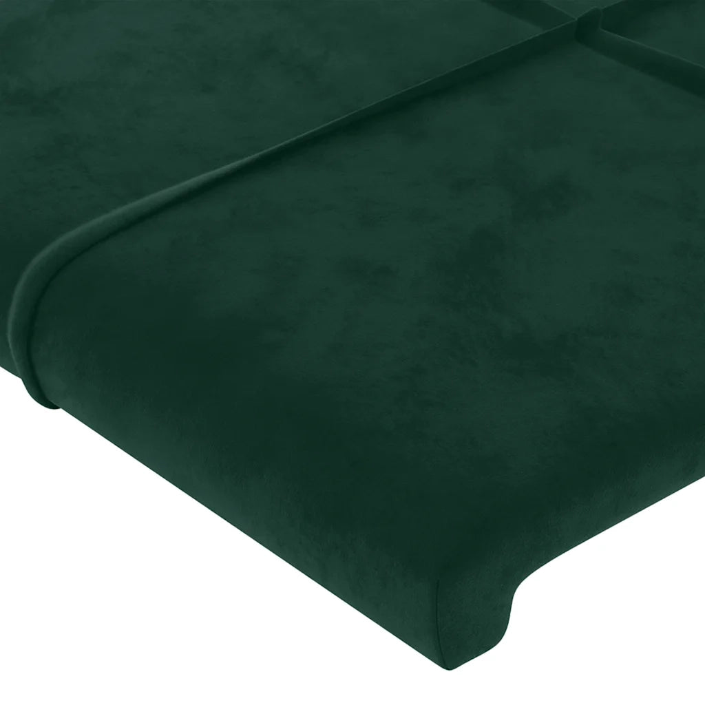 Testiera a LED Verde Scuro 103x16x118/128 cm in Velluto cod mxl 52819