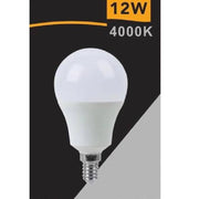 Trade Shop - Lampadina Led A60 E14 12 W Luce Fredda 6500k Calda 3000k Naturale 4000k A60t-12w - -bianco Naturale      -
