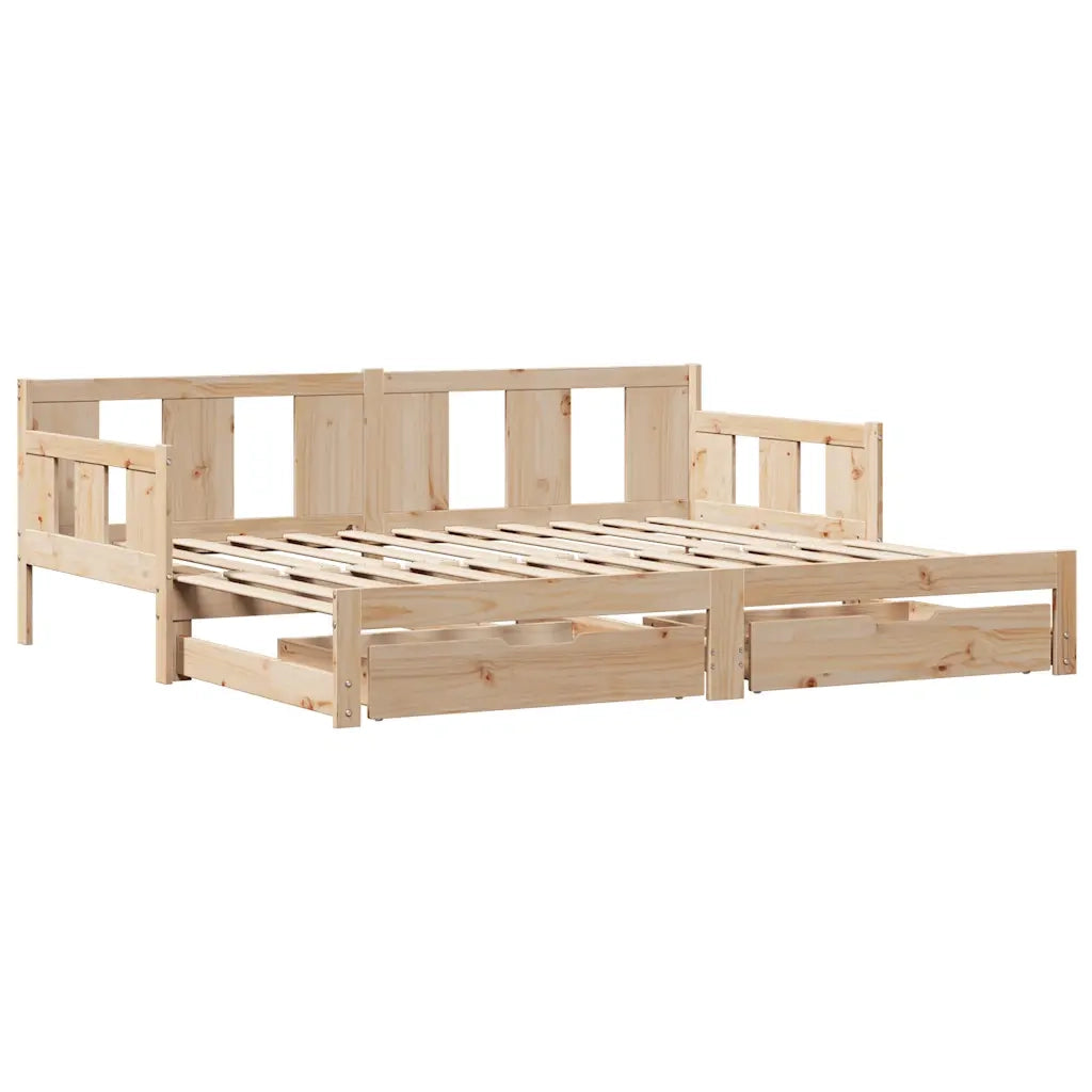 Divano Letto Estraibile con Cassetti senza Materasso 90x190 cm