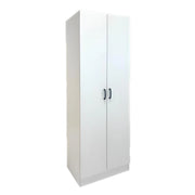 ARMADIO DA ARREDO IN LEGNO BIANCO CON DUE ANTE DIMENSIONI 60X42X180 CM