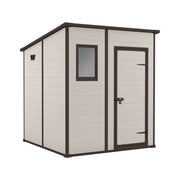 Casetta da giardino Cranbrook, Capanno da esterno, Rimessa da giardino, Ripostiglio per attrezzi, 184x185 h200 cm, Beige