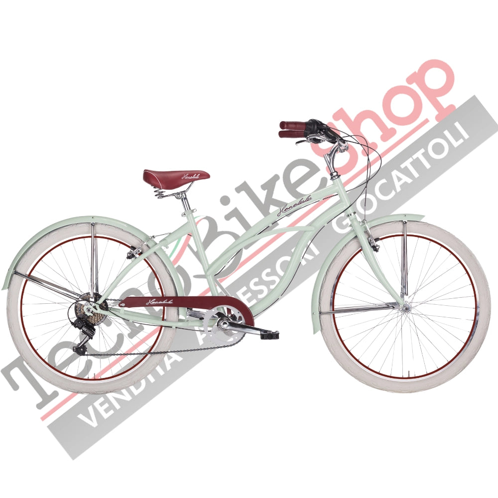 Bici  Cruiser MBM HONOLULU DONNA Ruota 26 pollicicolore Verde Menta