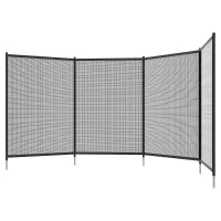 Recinzione Barriera di Sicurezza per Piscina a Rete, Set di 4 Pannelli, 365L x 126H cm, Nero