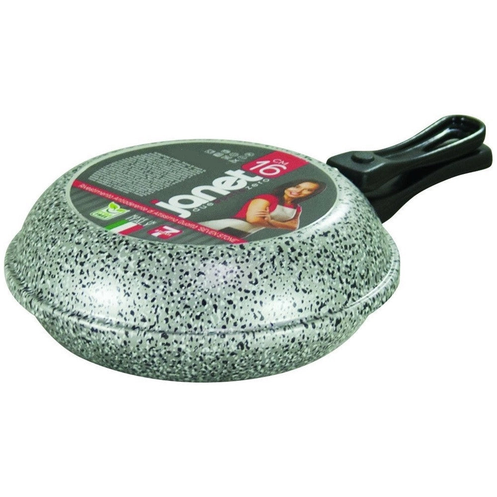 Trade Shop - Padella Fornetto Alto Doppio 16cm Antiaderente Chiusura Ermetica Manici Ergonomici 041071m -