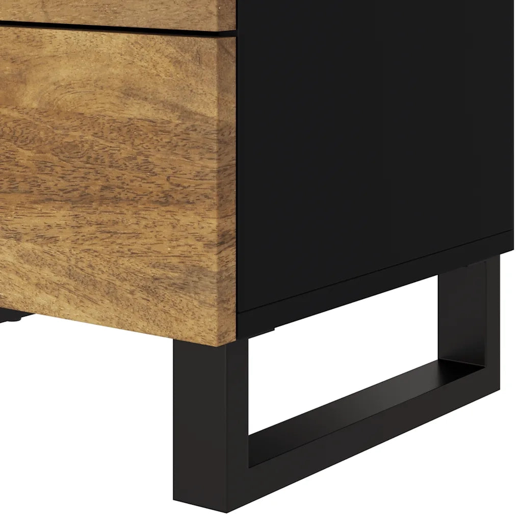 Comodino | Armadio da Notte | Mobiletto da notte 50x33x62cm Legno Massello di Mango e Legno Multistrato