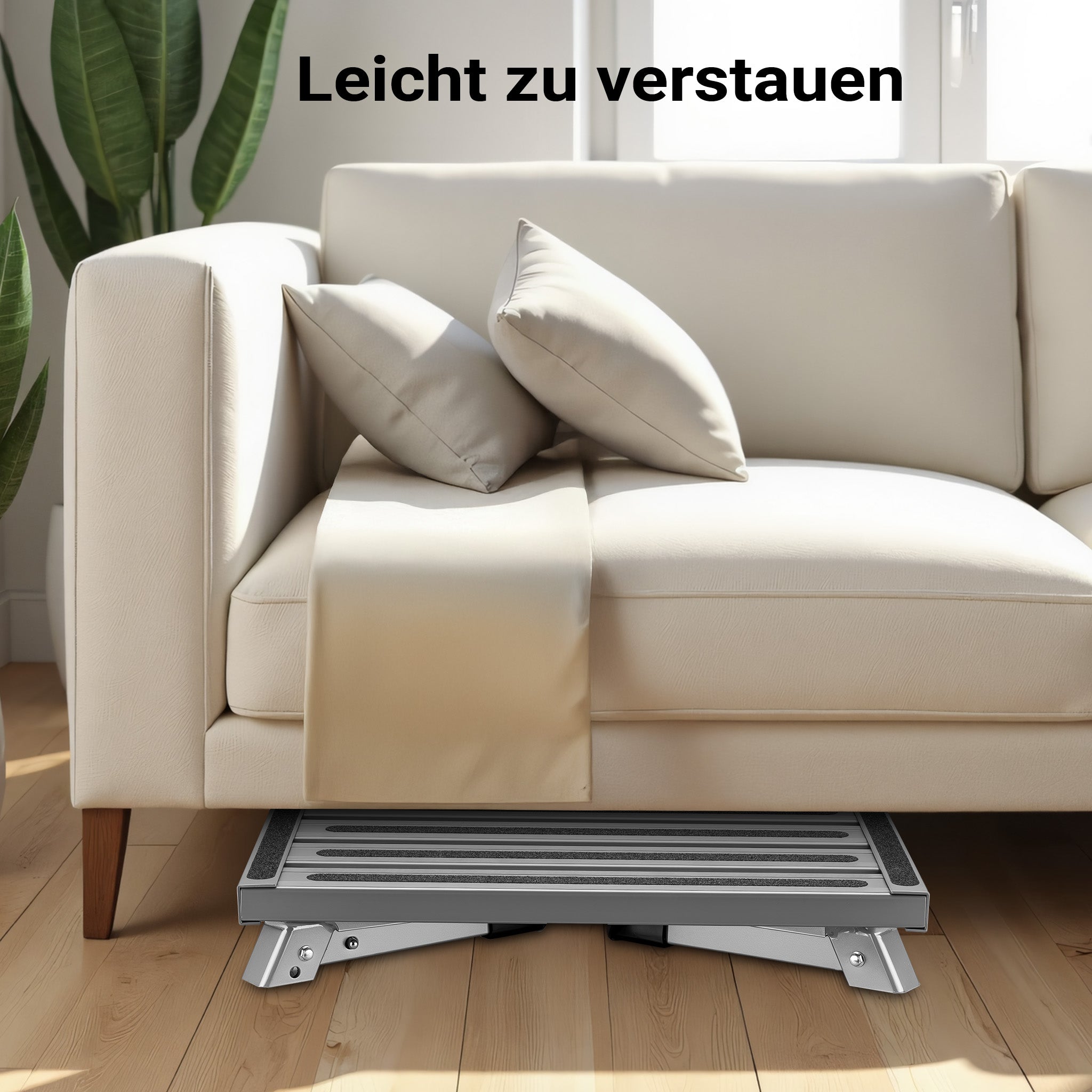 Scalino camper pieghevole in alluminio fino a 220 kg, antiscivolo, Scaletta per roulotte