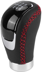 Pomello universale per cambio - con guida comfortevole - in pelle rossa - adatto a tutti i veicoli - 1 pezzo