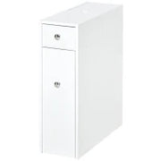 Mobiletto Armadietto con Cassetti Scorrevoli Moderno da Bagno, MDF, 17x48x58cm, Bianco