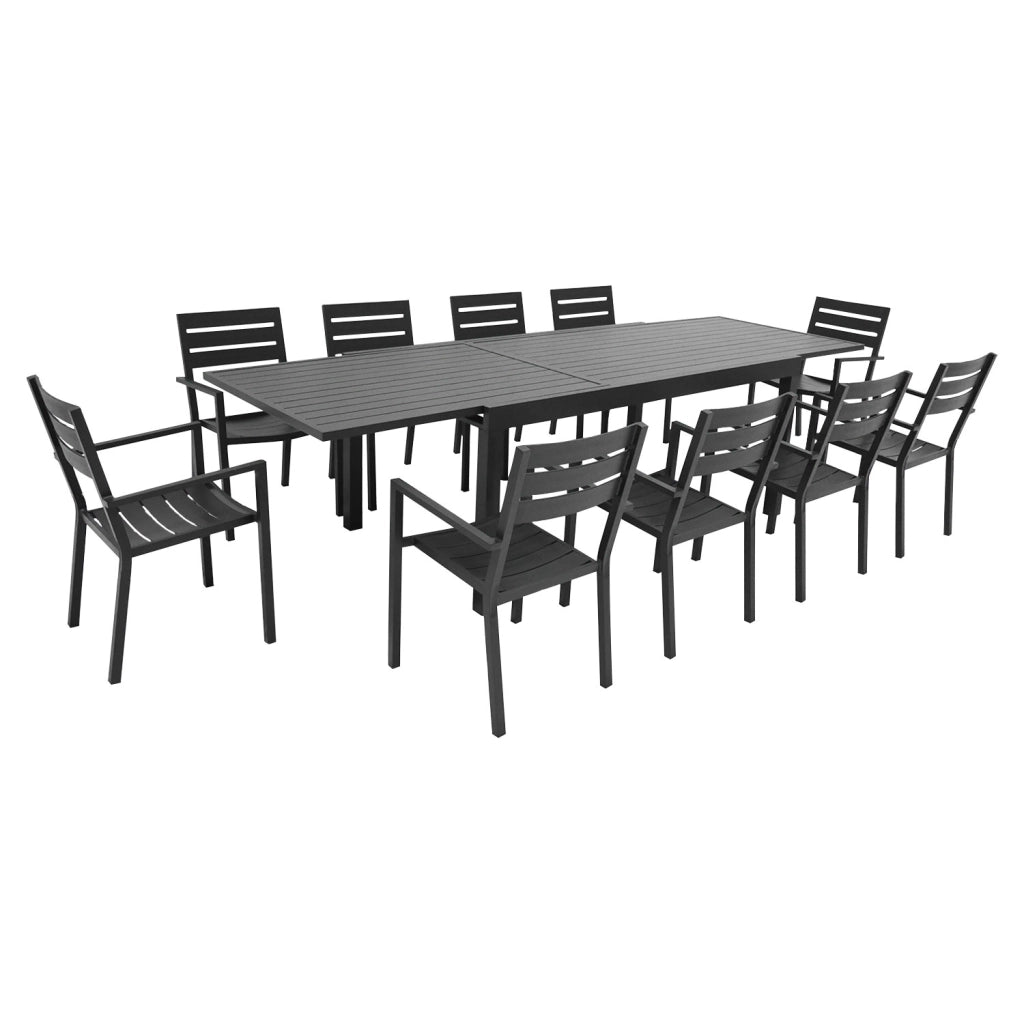 VENEZIASet di mobili da giardino allungabili in alluminio 180/300 - antracite