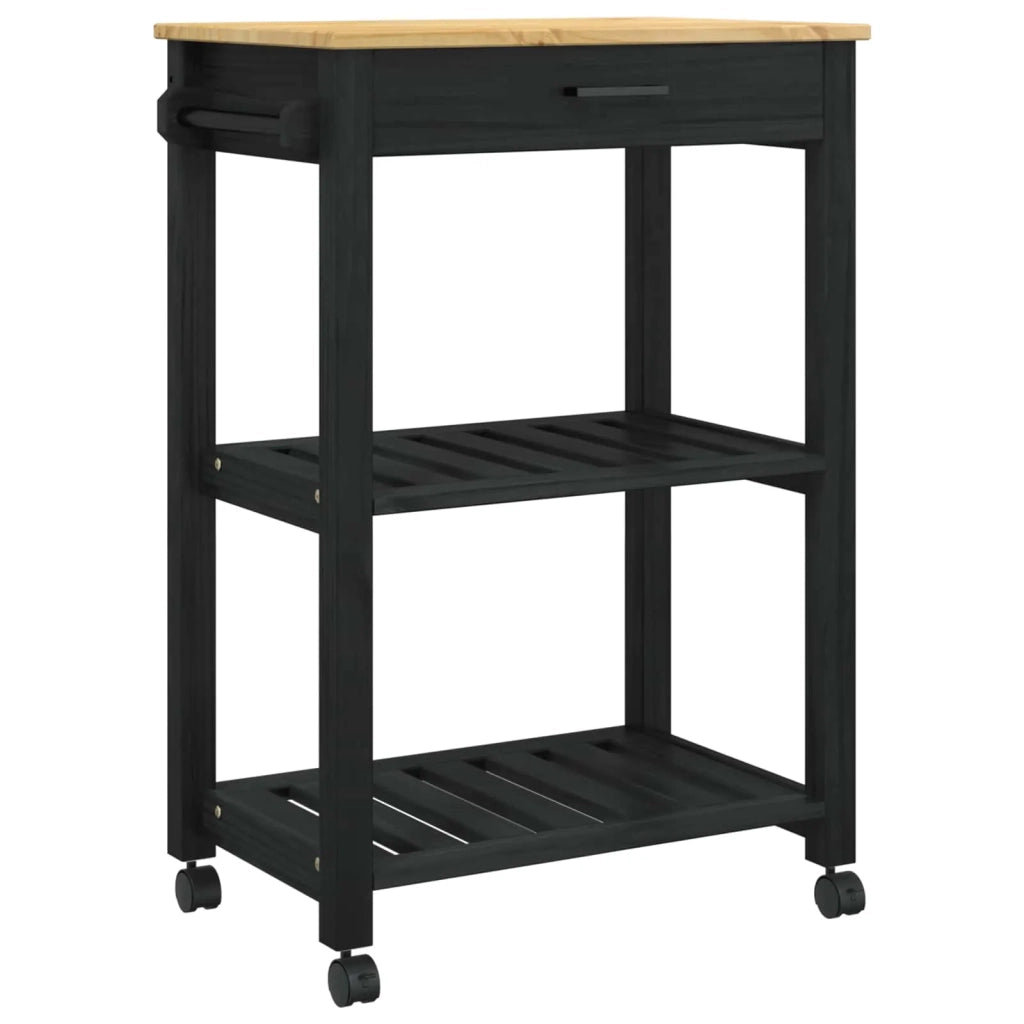 Carrello da Cucina MONZA Nero 60 x 40 x 88,5 cm CFW4228315