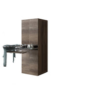 Mobile Lavanderia a Colonna per Lavatrice o Asciugatrice con Asse da Stiro e Ante 70x70x174A cm in Nobilitato Unika