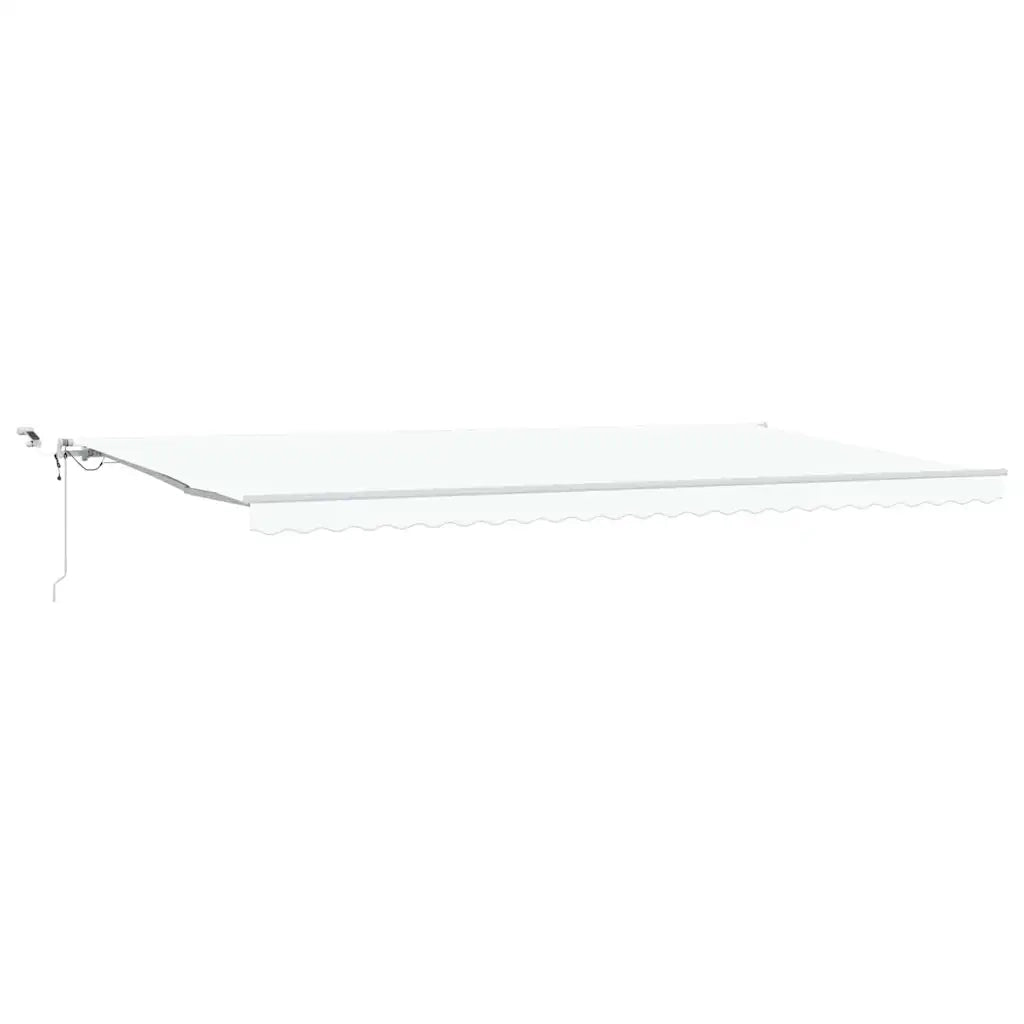 Tenda Retrattile Bianco 600 × 300 cm Poliestere e Metallo 3331648