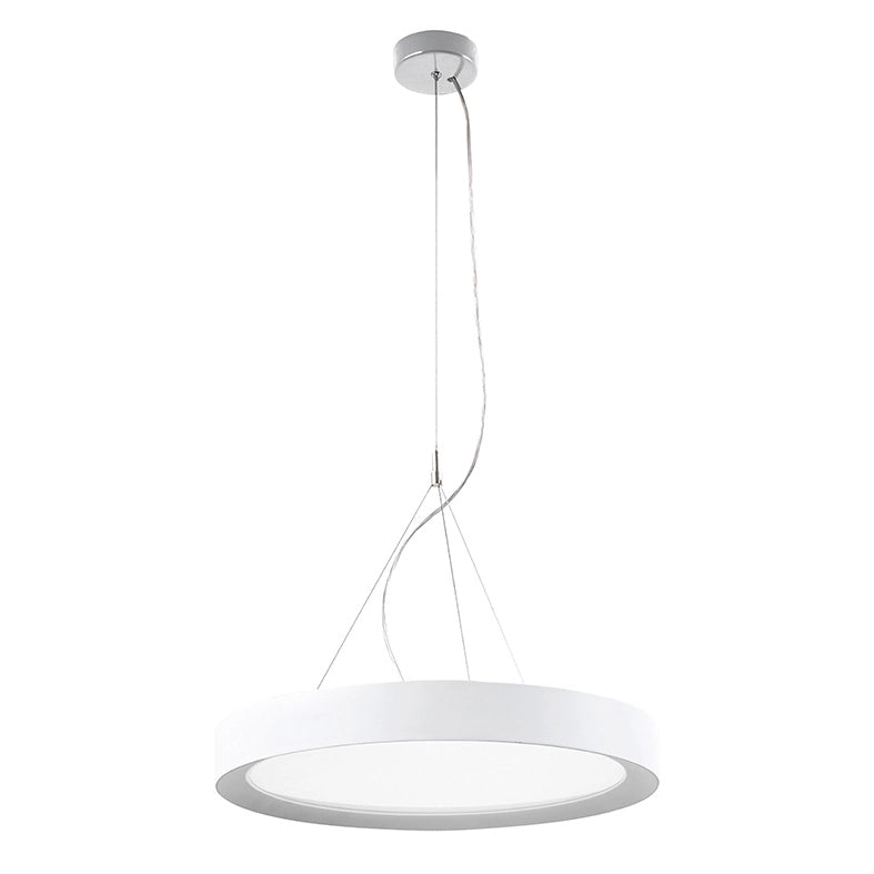 PLATE – Lampada a Sospensione LED 40W IP40 CRI90, CCT Switch 2700-3000-4000K, Struttura in Alluminio Bianco - Rossini Illuminazione