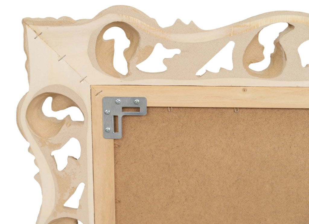 Biscottini SPECCHIERA DA PARETE IN LEGNO FINITURA GREZZA MADE IN ITALY realizzata Offerta