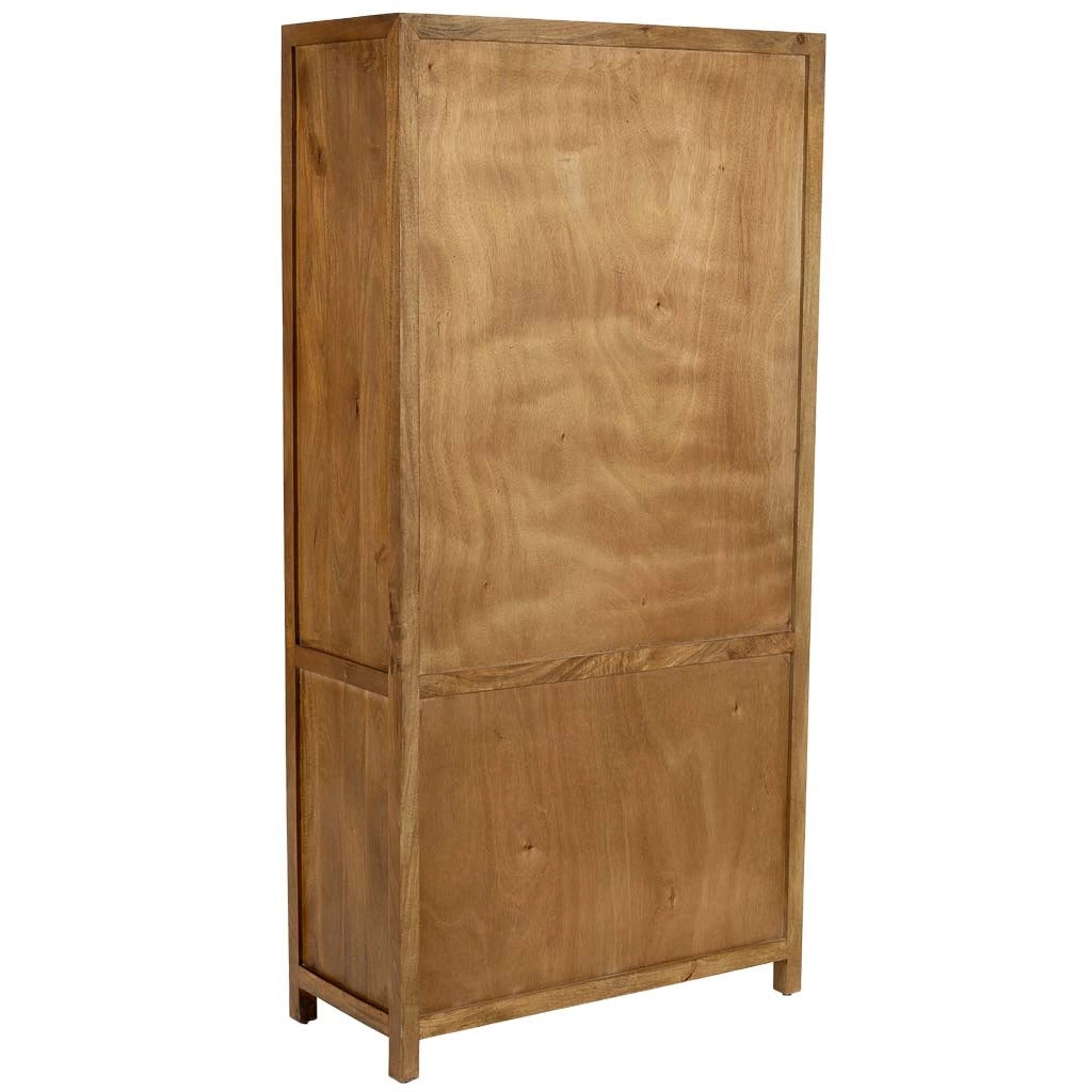 Armadio in legno marrone a 4 ante, 90x40x180h cm