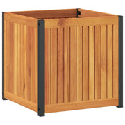 Fioriera | Cassetta per fiori | Vaso da Giardino 45x45x44 cm in Legno Massello di Acacia