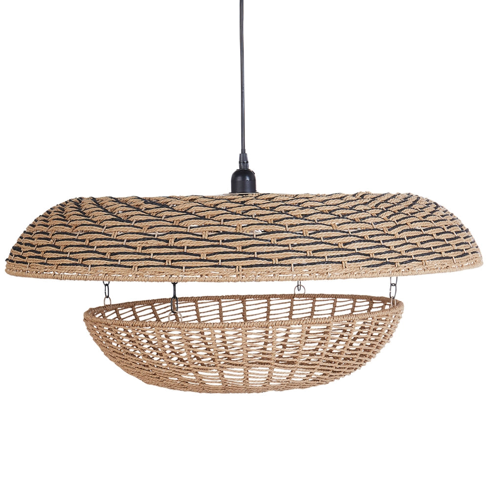 Lampadario in corda di carta illuminazione naturale soggiorno stile elegante