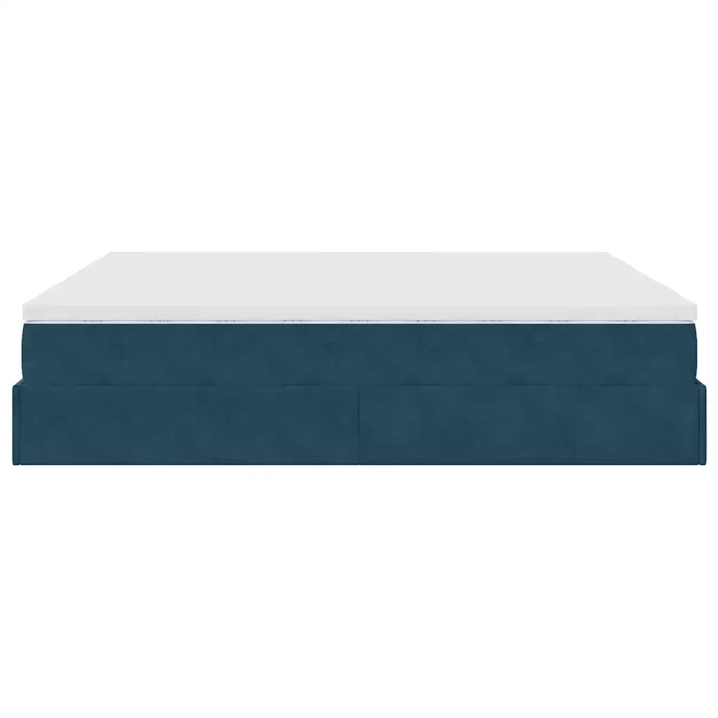 Struttura Letto Pouf con Materassi 180x200 cm Velluto 3311265