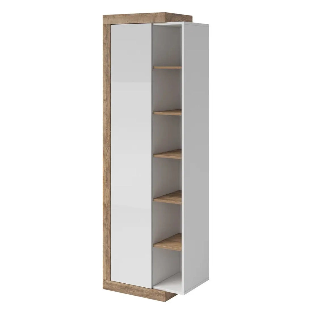 Vetrina design colore rovere e bianco lucido collezione SINATRA.