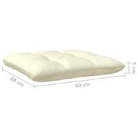 Set Divani da Giardino 3 pz con Cuscini Crema Massello di Pino 806673