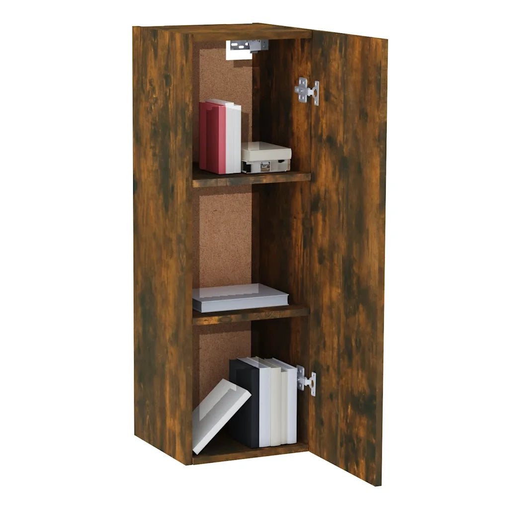 Mobili TV 2 pz Rovere Fumo 30,5x30x90cm in Legno Ingegnerizzato cod mxl 15040