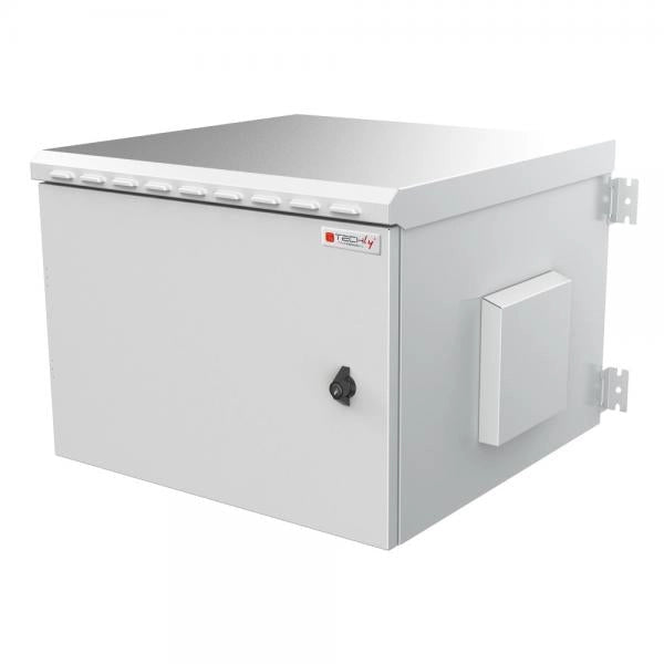 Armadio Rack 19'' a Parete 9U Grigio IP55 Porta Cieca prof. 600 mm