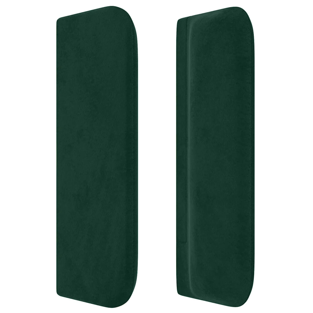 Testiera ad Orecchio Verde Scuro 183x16x78/88 cm in Velluto 3119069