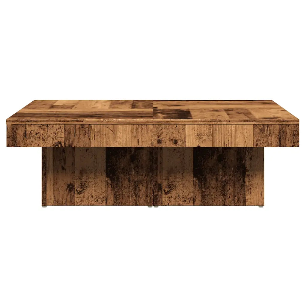 Tavolino da Salotto-Tavolino da soggiorno-Tavolo Legno Antico 90x90x28 cm in Truciolato