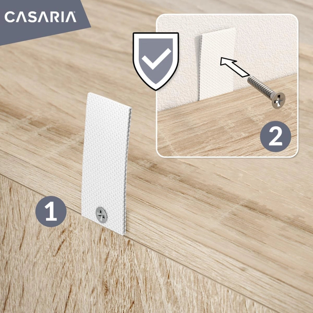 ® Libreria Scaffale Vela 77cm 2 Ripiani Mobile Archiviazione Documenti Marrone Rovere