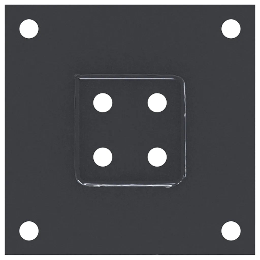 Basi per Pali Quadrati 12 pz 61x61mm Acciaio Verniciato Polvere
