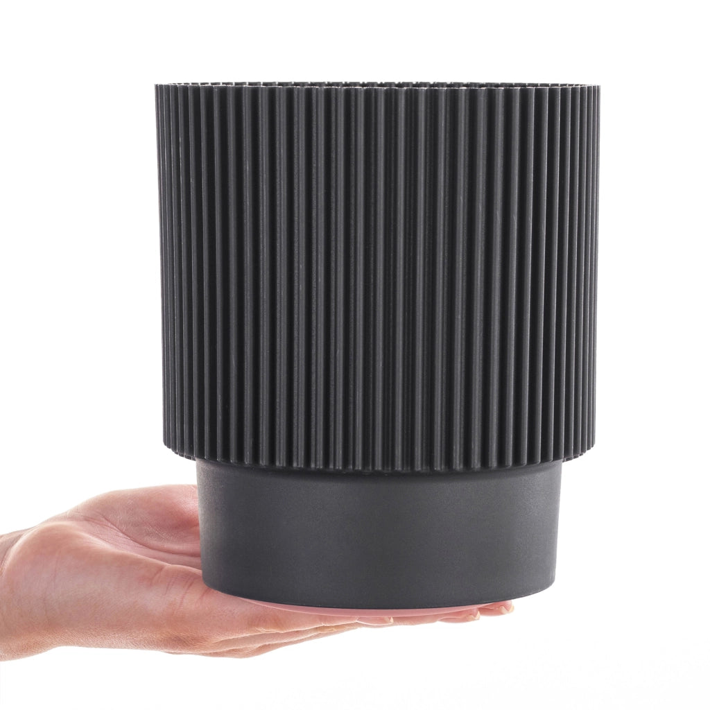 Vaso da fiori KADAX 15 cm, copertura per piante, vaso da fiori in plastica nera