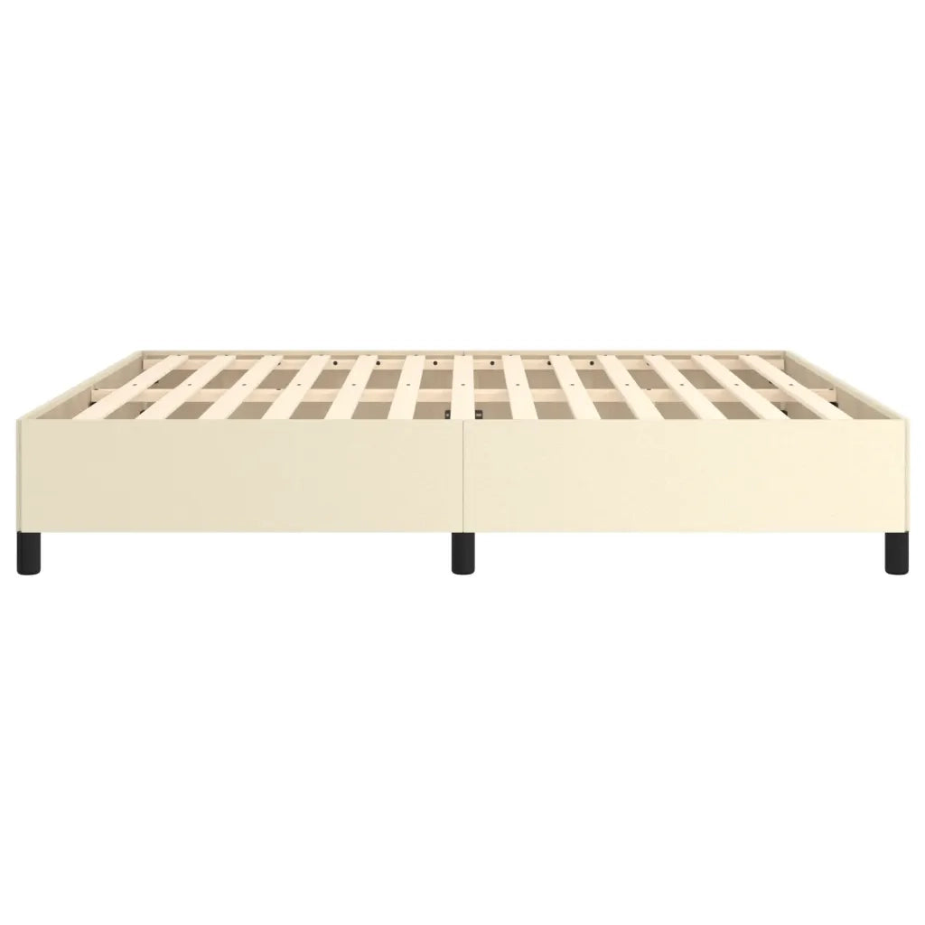 Letto matrimoniale | Letto per adulti | Giroletto Crema 180x200 cm in Similpelle