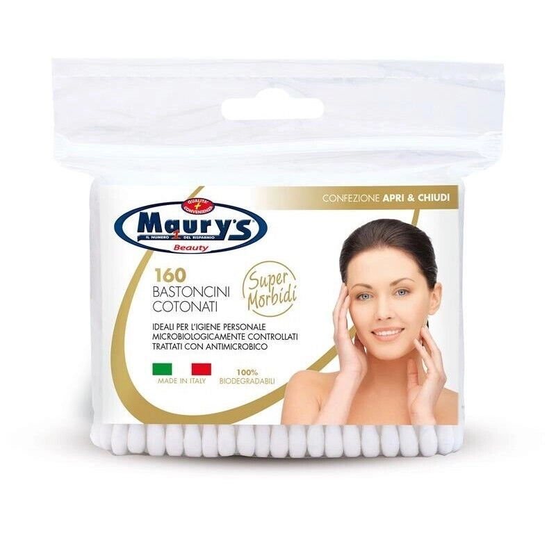 MAURY'S COTTON FIOC BASTONCINI COTONATI IN BUSTA DA VIAGGIO 160 PZ