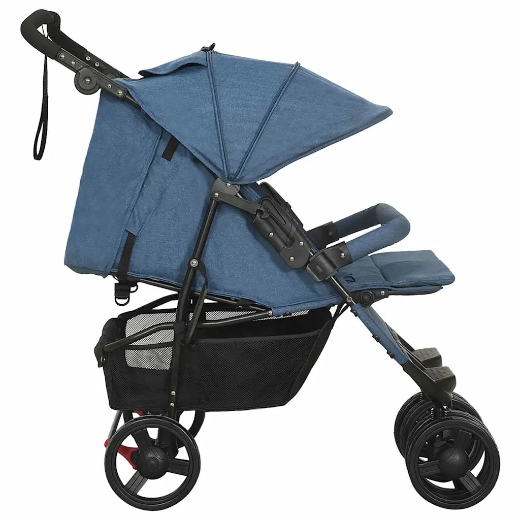 Passeggino Gemellare Blu Marino in Acciaio 10244
