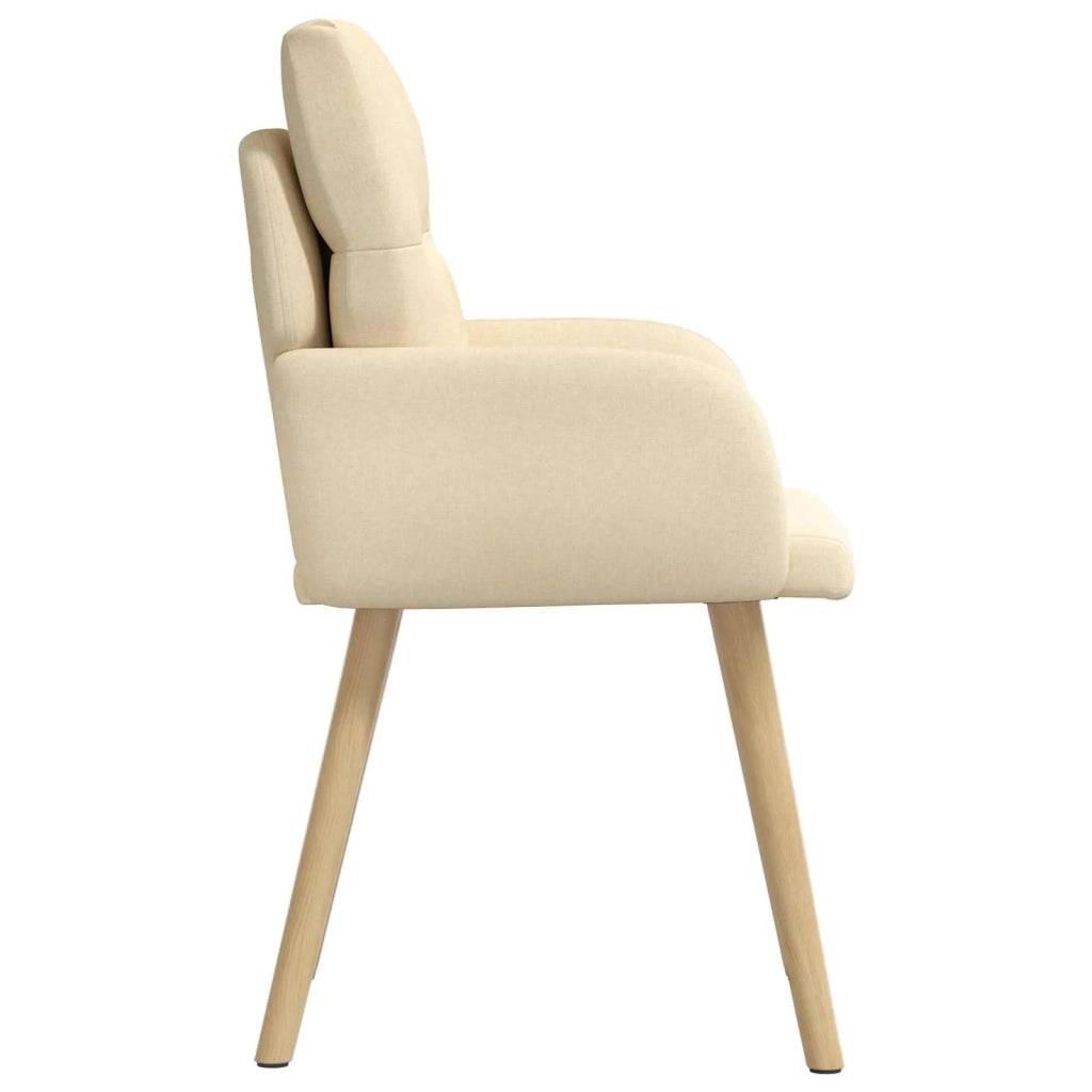 Sedie da pranzo 2 pz Tessuto Crema 60 x 56 x 96 cm 42034364